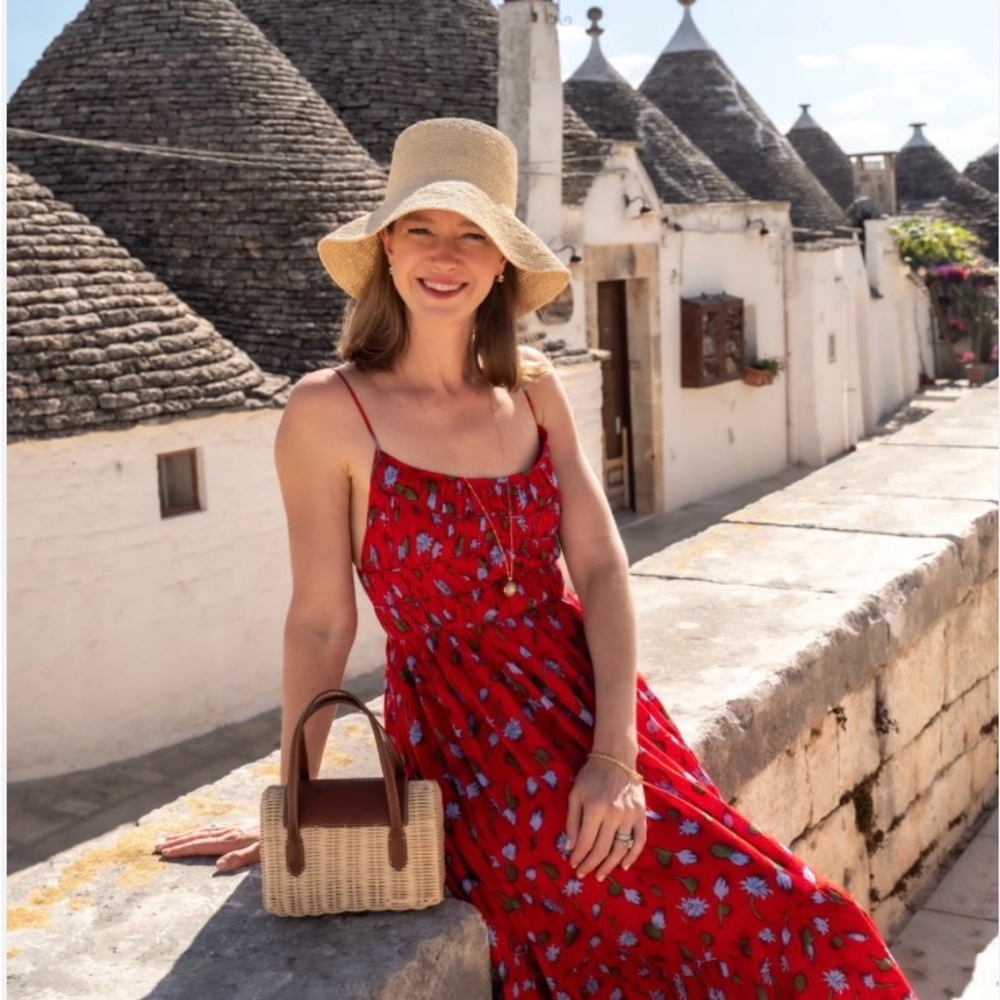 J. Crew Red Floral Dress